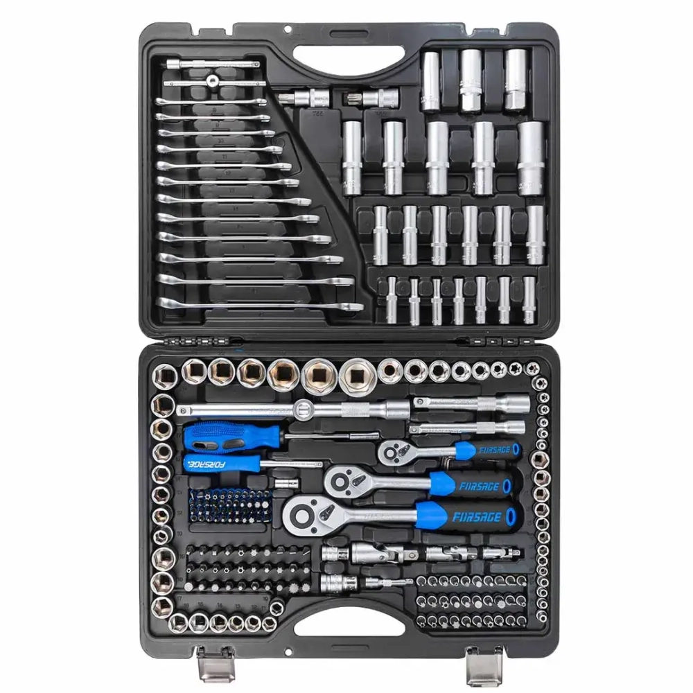 Набор инструментов 218пр. 1/4'',3/8'',1/2''(6гр.)(4-32мм) Forsage F-42182-5