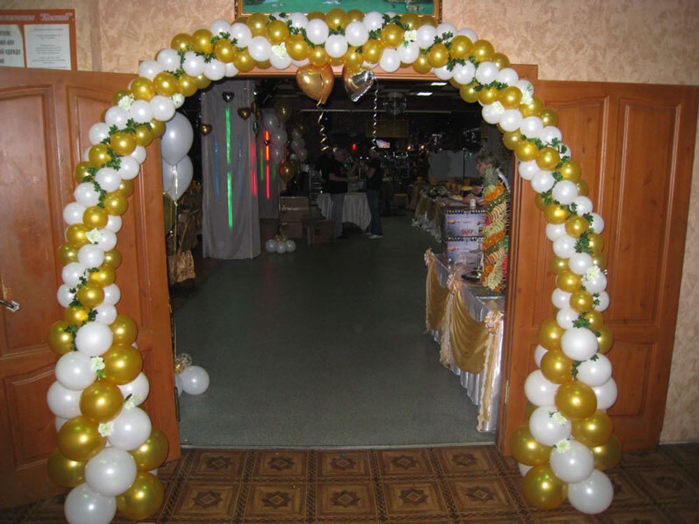 Свадебное оформление воздушными шарами