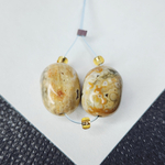 Океаническая яшма, риолит, крупная галтовка, ~15 мм, подобранный набор, цена за пару на фото