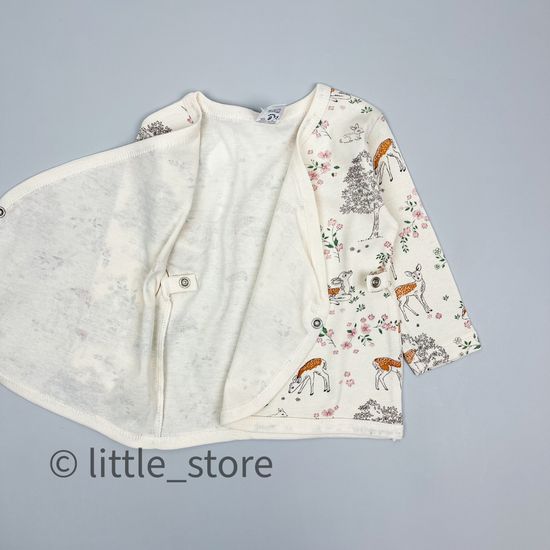 Кофточка хлопковая "Олененок в лесу"