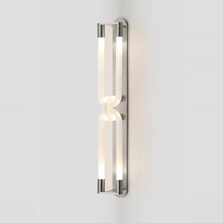 Wall design lamp  Loopi Double by Articolo Lighting (Silver)
