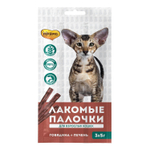 Лакомство для кошек Мнямс, 15 г, говядина и печень