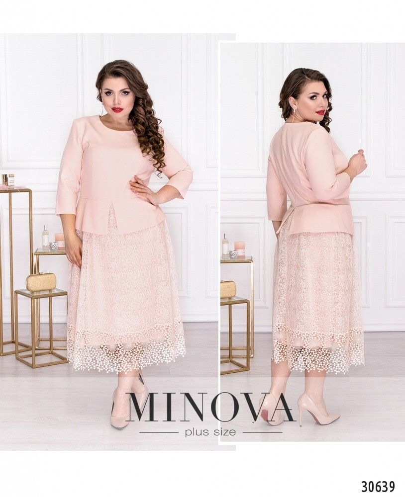 Платье 344-пудра Minova