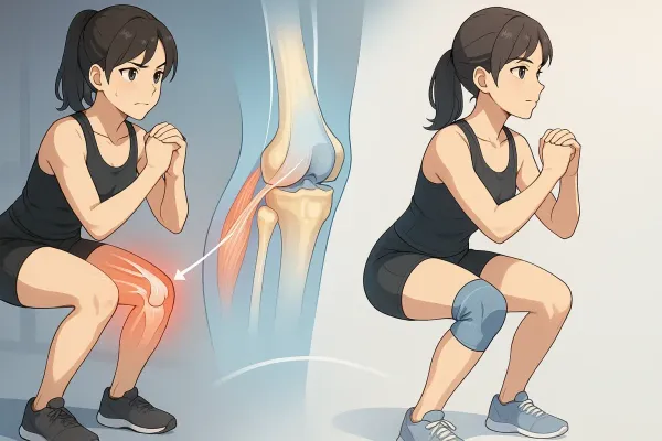 Почему тянет под коленом при приседании — и как этого избежать