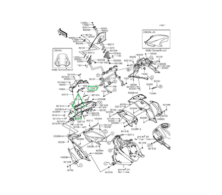 11056-3975. BRACKET,HEAD LAMP. Kawasaki