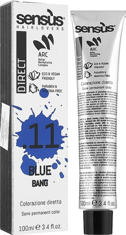 Краситель прямой DIRECT BANG .11 Синий 100мл SENS.US