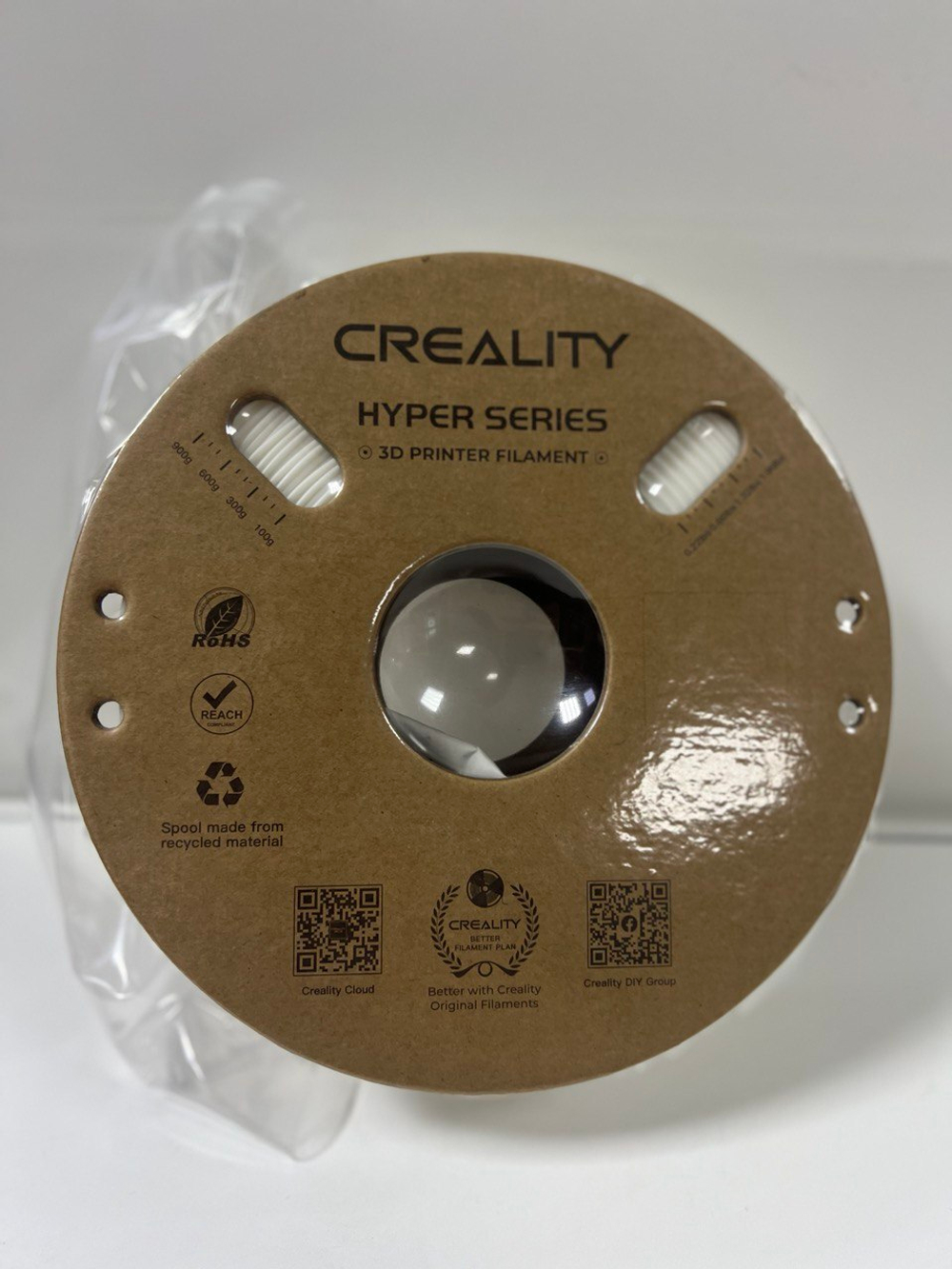 Катушка Hyper PLA-пластика Creality 1.75 мм 1.0кг., белый