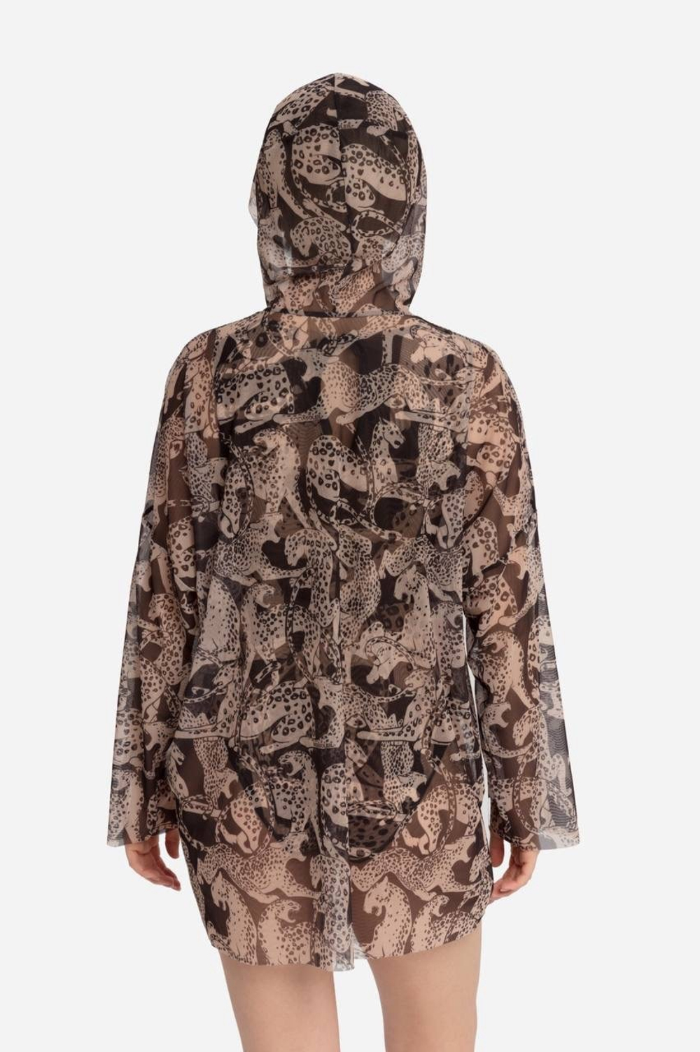 Футболка oversize с капюшоном "Дикая Кошка"