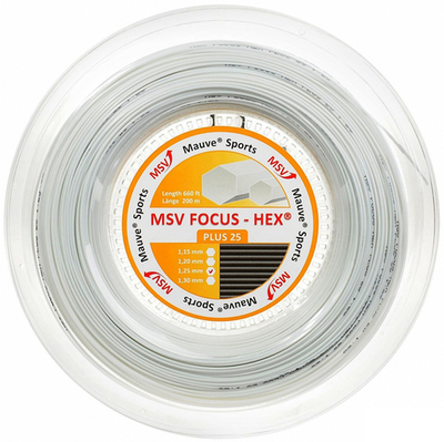Теннисные струны MSV Focus Hex Plus 25 (200 m) - white