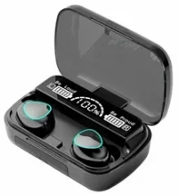 Гарнитура Bluetooth для смартфона M10 Newest LED-Дисплей + повербанк чёрный (Bluetooth 5.3 Время работы до 4ч)
