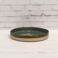 Фото тарелка серая керамическая Clayville Edelweiss д 240 мм в 40 005013 из экологически чистой глины высокого качества