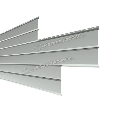 Сайдинг металлический L -Брус ХL Полиэстр 0.45мм - RALL 9006 Белый алюминий  (Заказ)