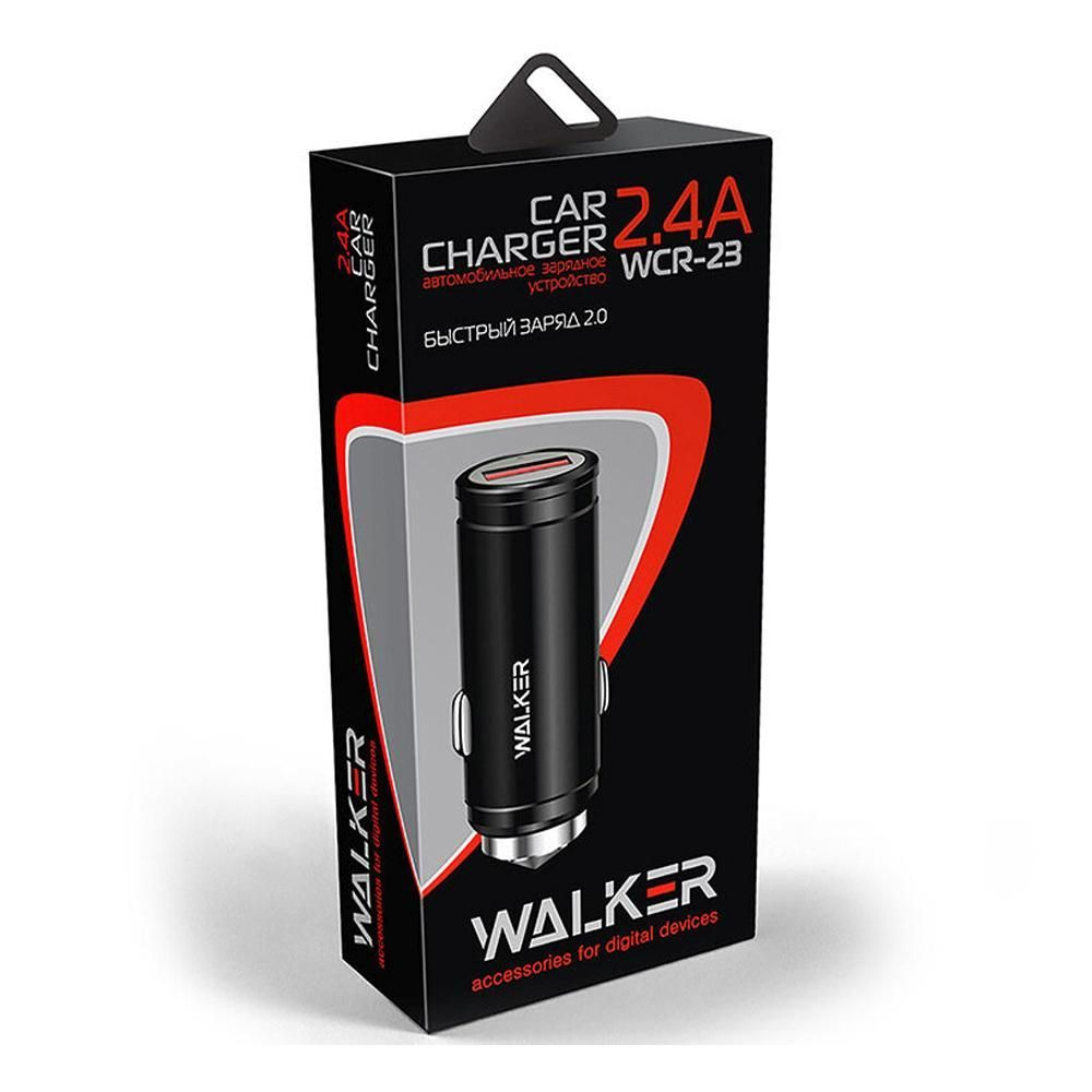 Автомобильное зарядное устройство с быстрой зарядкой Quick Charge 3.0, 2,4A, Walker