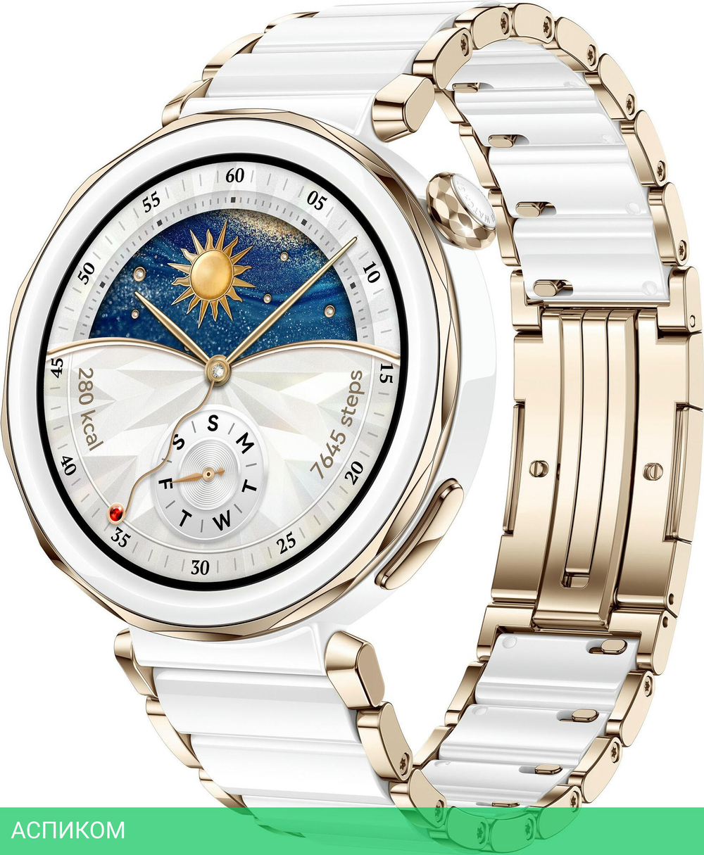 Умные часы Huawei Watch GT 5 Pro 42мм JNA-B29 Ceramic White Strap (55020DGV)
