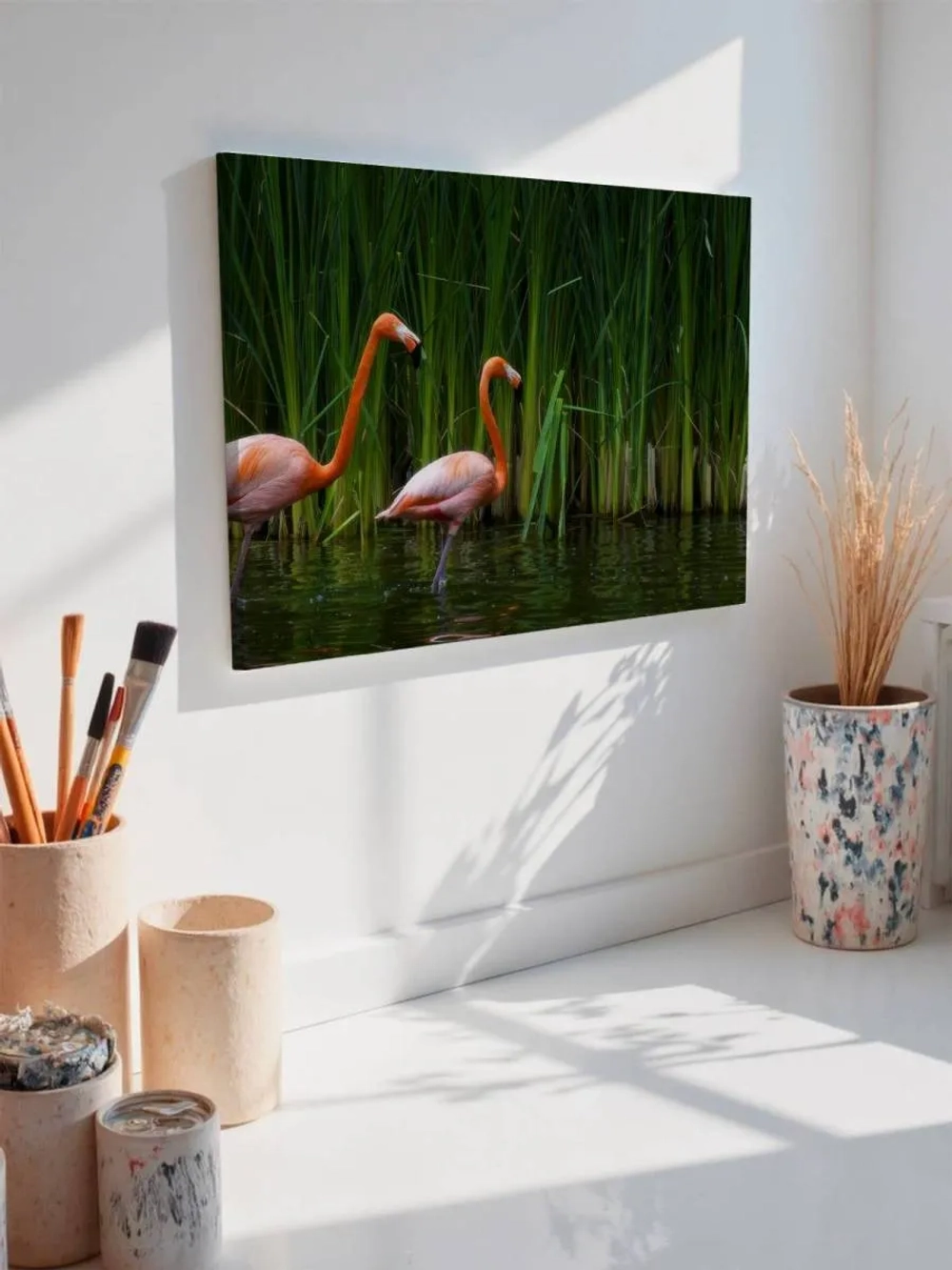 Картина на стену 40 X 50 Фламинго