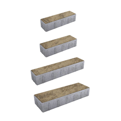 Тротуарная плитка ПАРКЕТ - Листопад гладкий Старый замок, комплект из 4 видов плит