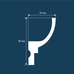 Карниз Ecopolymer, 60x35 мм