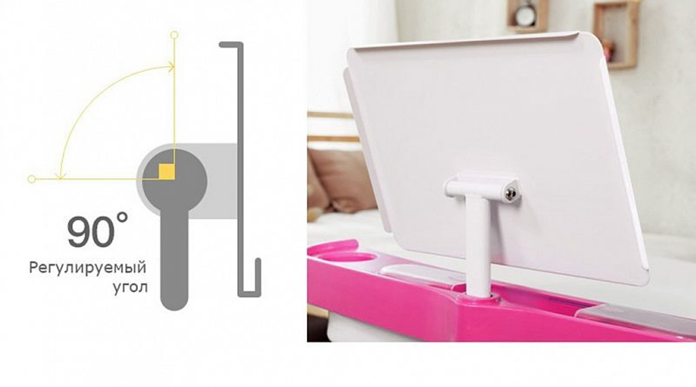 Комплект растущей детской мебели  ErgoKids EVO-17 парта + стул + выдвижной ящик + светильник + подставка