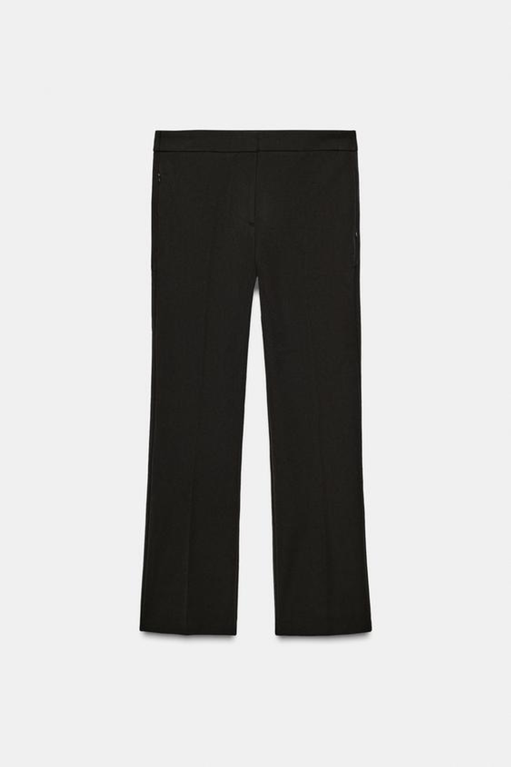 ZARA УКОРОЧЕННЫЕ БРЮКИ FLARE, КОРИЧНЕВЫЙ