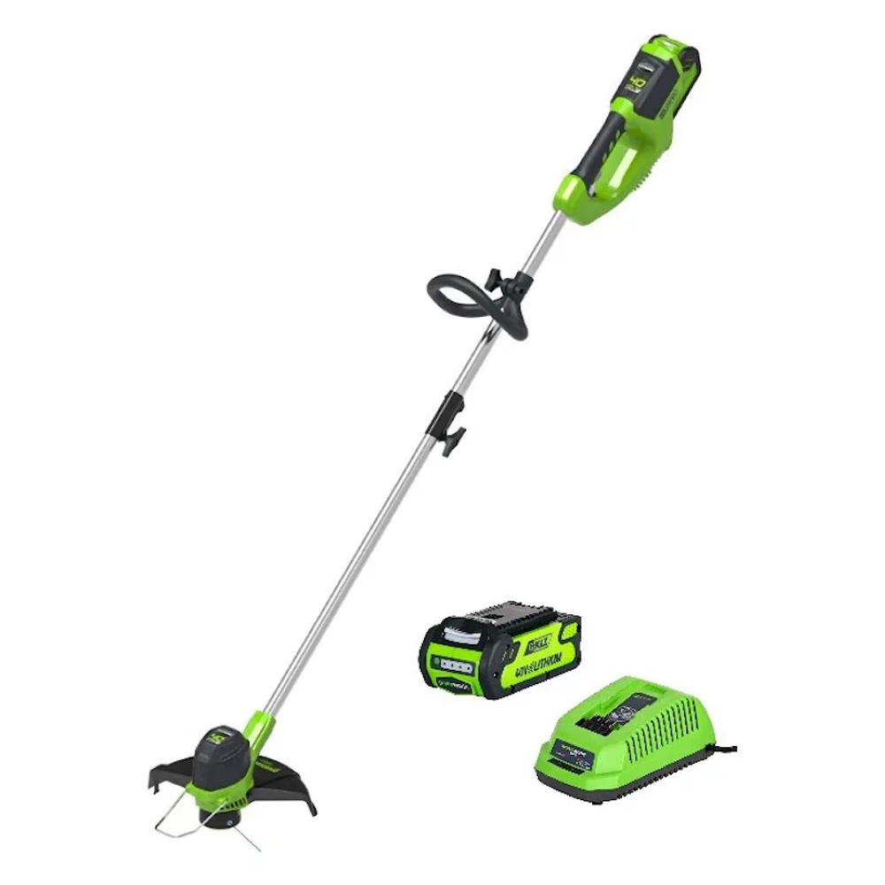 Триммер аккумуляторный Greenworks G40LTK6 40В (1 x 6 Ач, ЗУ) захват 330 мм, 4.1 кг, 2101507UF