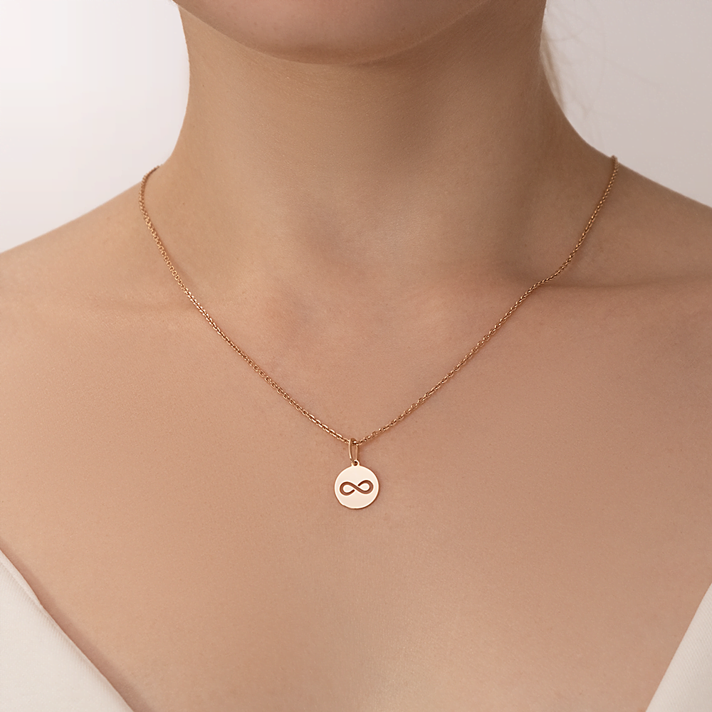 Подвеска «Бесконечность» из красного золота