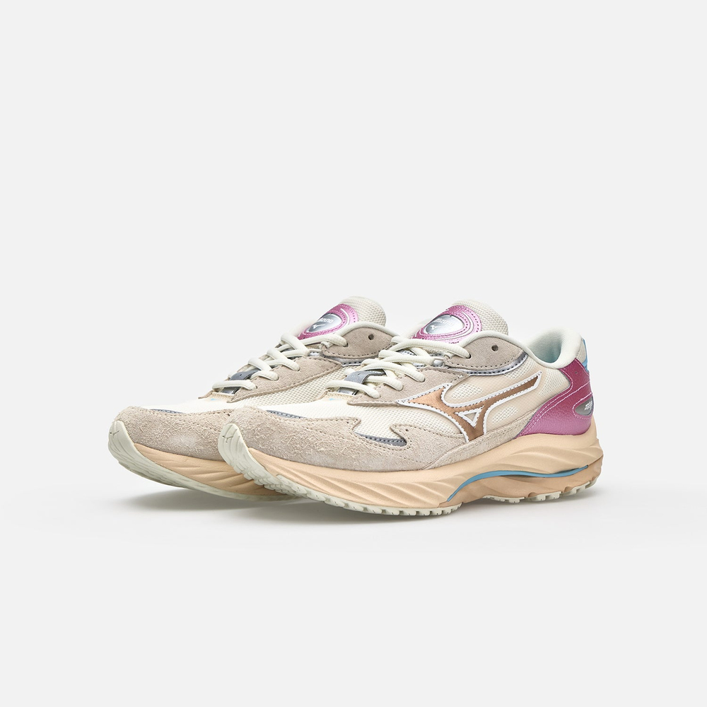 Кроссовки Mizuno Wave Rider Beta White Sand/Silver/Sky Blue