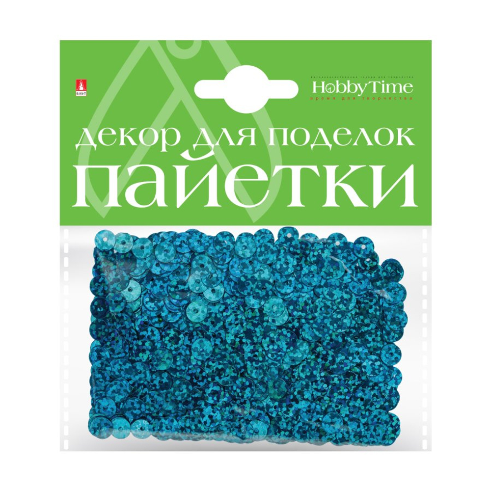 Пайетки "3D" для творчества, голографические, 6мм, 12вид, HobbyTime
