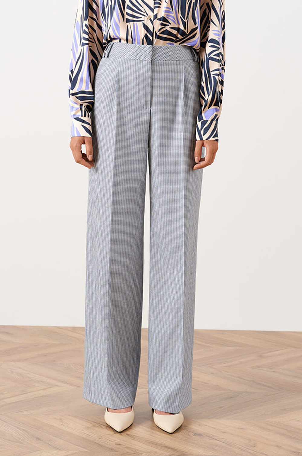 31053 Брюки женские (сине-голубая полоска)