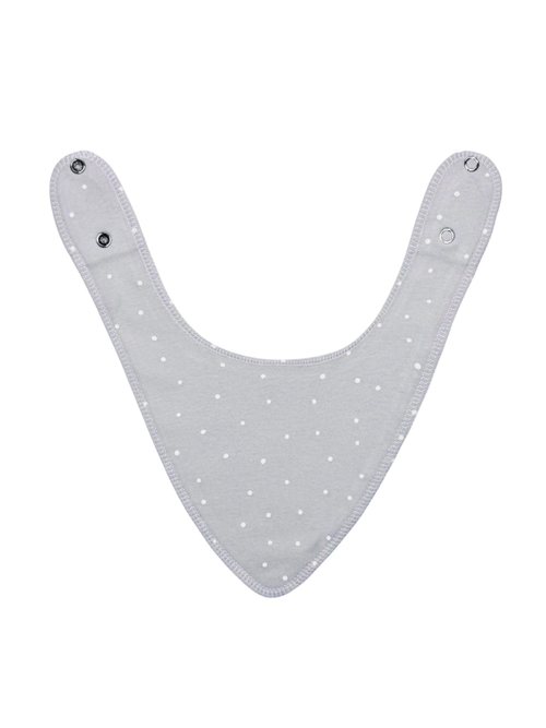 Двусторонний нагрудник Горошек gray (0-12 мес)