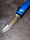 Тактический нож фронтально выкидной автоматический Microtech Синий