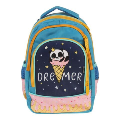 Ранец школьный Гармония 40*28*18см, анатом. спинкой, 1 отдел, 2 кармана, 2 боковых кармана "Панды"