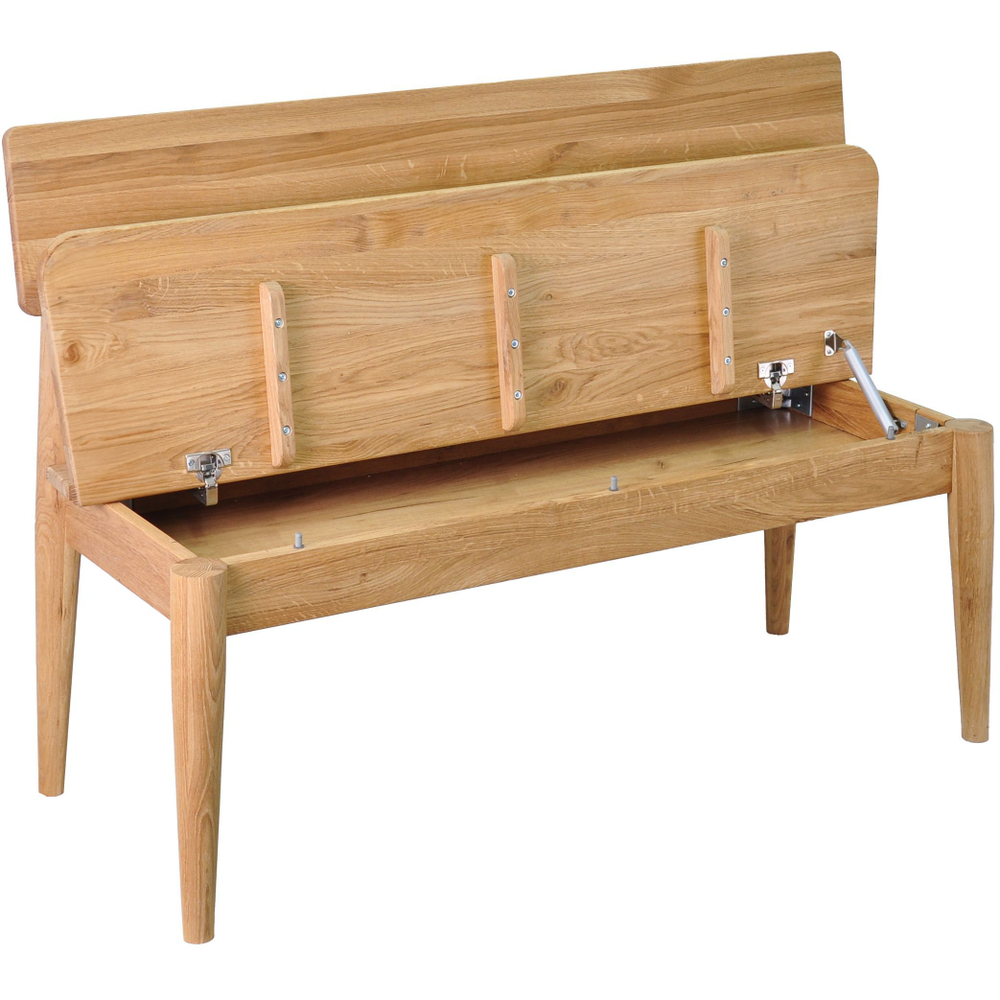 Банкетка в прихожую, 103х34х66, Мудэ, скамья, с ящиком для хранения, для кухни и столовой, из дуба, MAKOSA