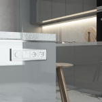 Рамка на 4 поста Baguette (белый/серебро)