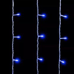 Светодиодный занавес 2*1 м., 200 синих LED ламп, прозрачный провод ПВХ, LTC (PCL202-10-2B)