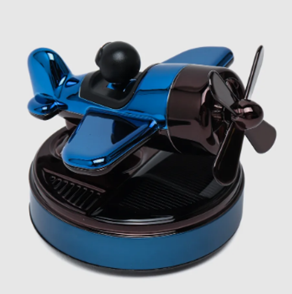 Ароматизатор-игрушка -на торпеду- Самолет - солн батар- YC-97BLU Blue