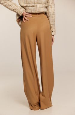 Брюки-палаццо бежевые из итальянской вискозы
