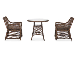 "Эспрессо–80 L" обеденная группа плетеная, цвет коричневый