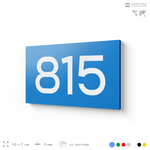 Номер на дверь 815, табличка на дверь для офиса, квартиры, кабинета, аудитории, склада, голубая 120х70 мм, Айдентика Технолоджи