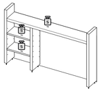 Надстройка для стола письменного КОМПИ, 105х17х65, белый