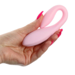 Нежно-розовый вибратор для пар с пультом ДУ (Цвет: нежно-розовый)