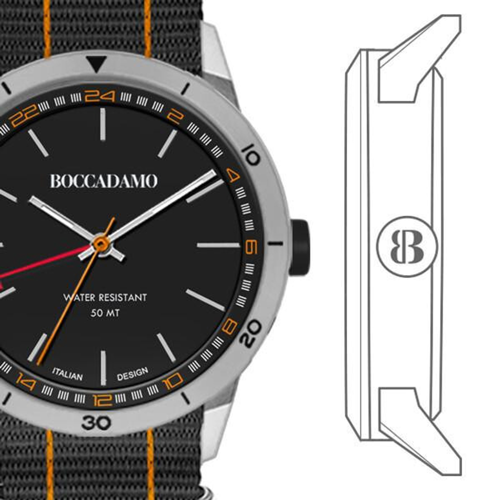 Часы Boccadamo NAVY NV025 BW/BR/RG