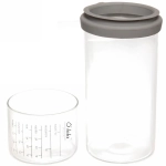 Банка для продуктов стеклянная 1000мл «O'lala» с мерный стаканом