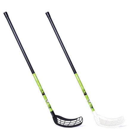 Клюшка для флорбола RealStick Player, MR-KF-Pl95, 95см, прямой крюк, композит, черно-салатовый