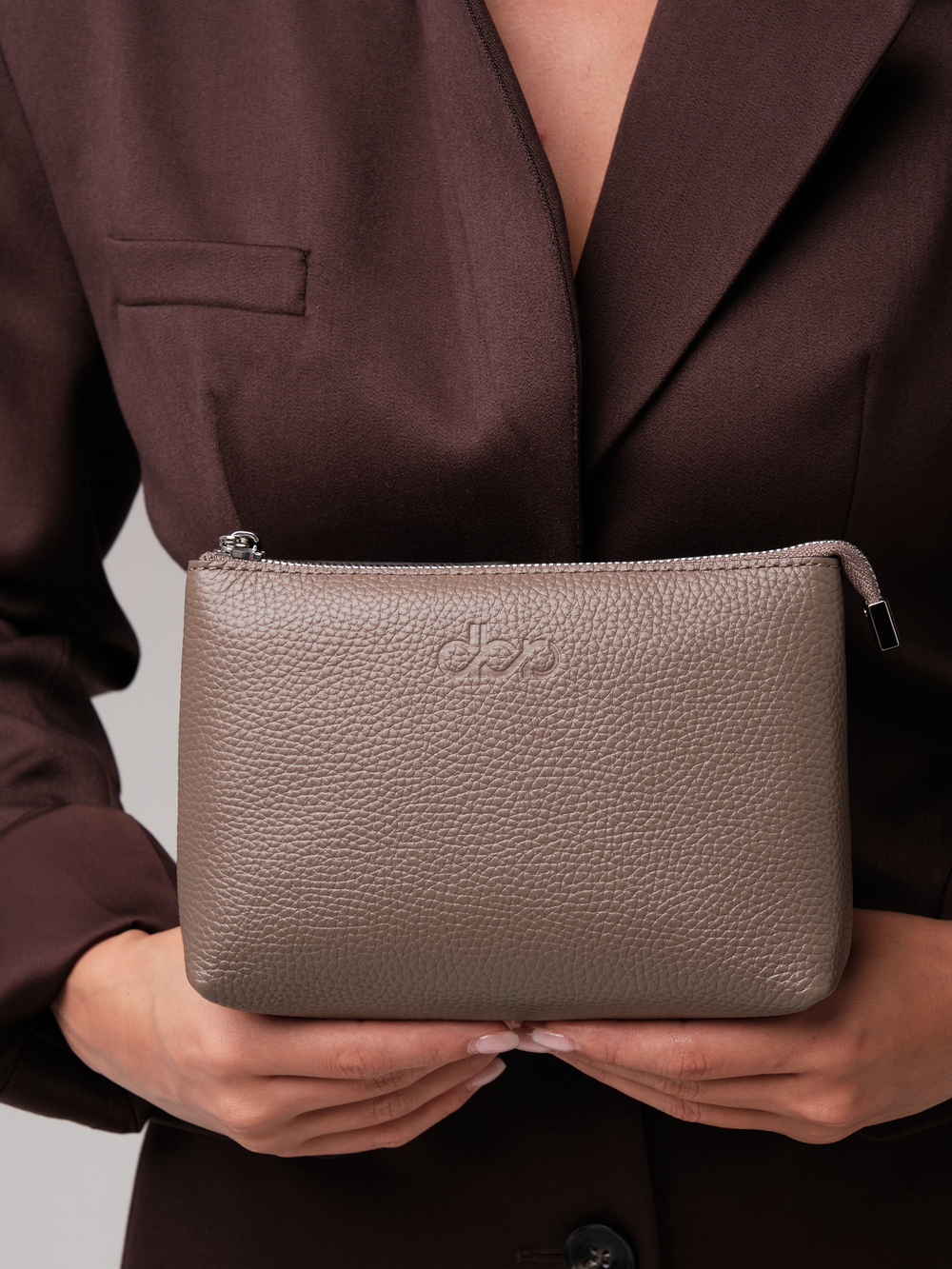 Косметичка кожаная DBR 15-10 тауп