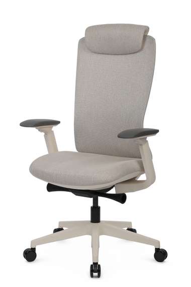 Кресло Gemini EGE-002AW Белый пластик/Светло-бежевый