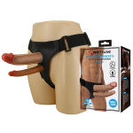 Мужской страпон для двойного проникновения на широких регулируемых трусиках Pretty Love Harness Briefs Keaven BW-022106