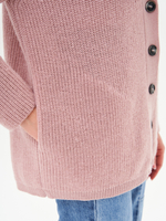 Кардиган с карманами розовый