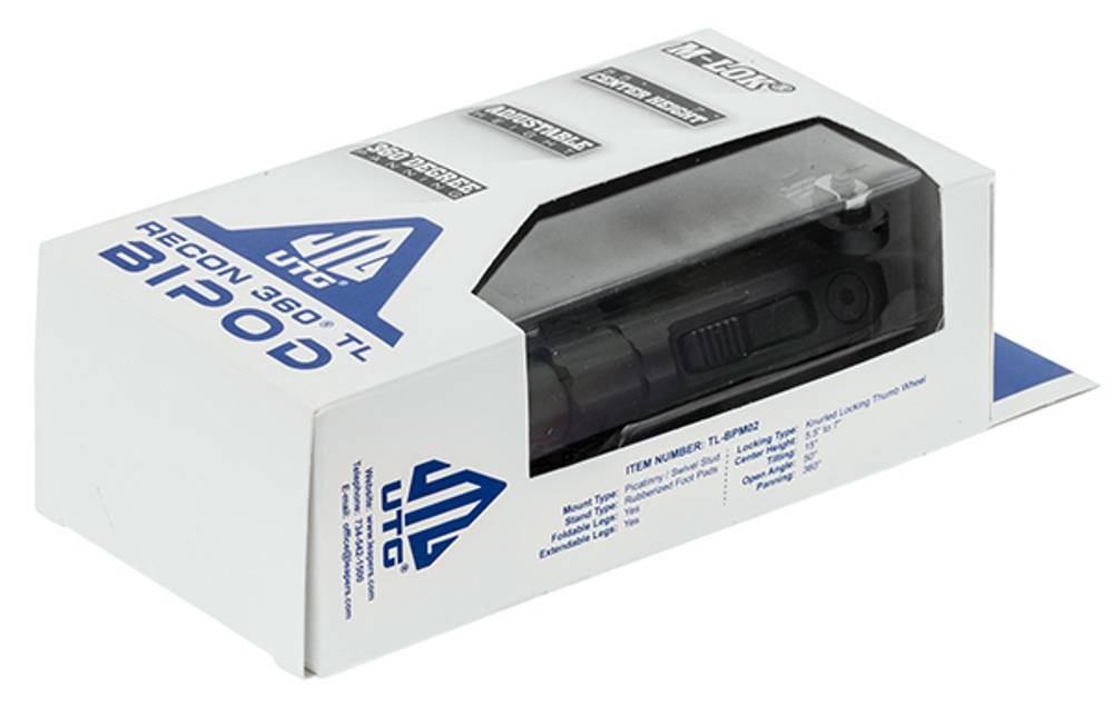 Сошки Leapers UTG 360° для установки на оружие на шину M-Lok высота от 13 до 17 см (TL-BPM02)