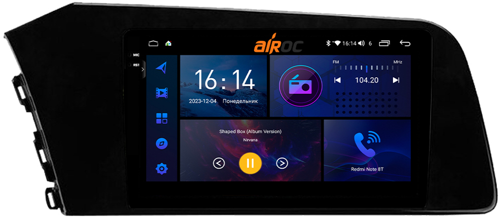Магнитола для Hyundai Elantra 2021+ - AIROC 2K RI-2036 Android 12, QLed+2K, ТОП процессор, 8/128Гб, CarPlay, SIM-слот