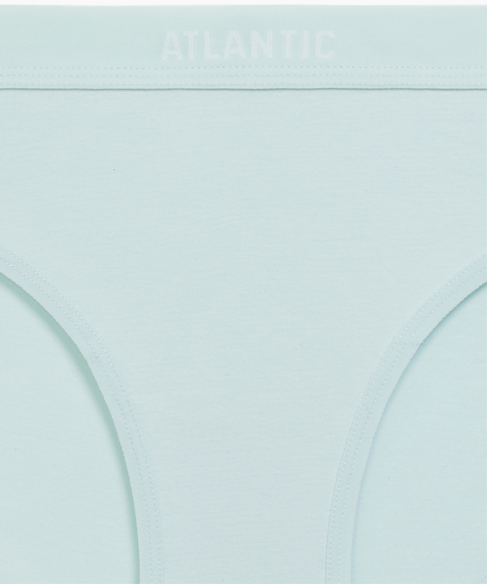 Трусы женские спорт Atlantic, набор из 3 шт., хлопок бежевые + ванильные + светло-голубые, 3CLP-012E